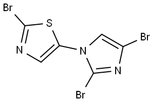 2-bromo-5-(2,4-dibromo-1H-imidazol-1-yl)thiazole Structure