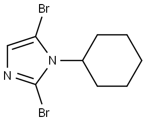 2,5-dibromo-1-cyclohexyl-1H-imidazole Structure