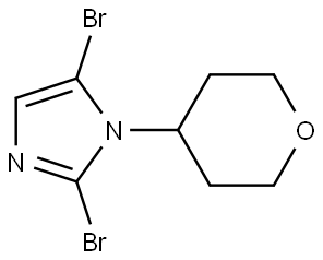 2,5-dibromo-1-(tetrahydro-2H-pyran-4-yl)-1H-imidazole Structure