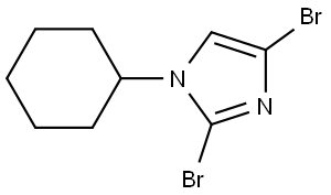 2,4-dibromo-1-cyclohexyl-1H-imidazole Structure