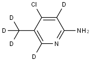 4-chloro-5-(methyl-d3)pyridin-3,6-d2-2-amine Structure