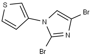 2,4-dibromo-1-(thiophen-3-yl)-1H-imidazole Structure