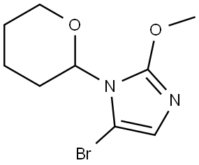 5-bromo-2-methoxy-1-(tetrahydro-2H-pyran-2-yl)-1H-imidazole Structure