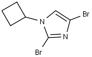 2,4-dibromo-1-cyclobutyl-1H-imidazole Structure