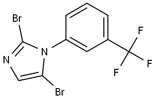 2,5-dibromo-1-(3-(trifluoromethyl)phenyl)-1H-imidazole Structure