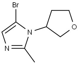 5-bromo-2-methyl-1-(tetrahydrofuran-3-yl)-1H-imidazole Structure