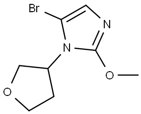 5-bromo-2-methoxy-1-(tetrahydrofuran-3-yl)-1H-imidazole Structure