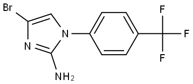 4-bromo-1-(4-(trifluoromethyl)phenyl)-1H-imidazol-2-amine 구조식 이미지