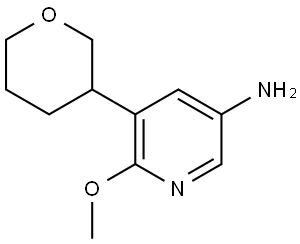 6-methoxy-5-(tetrahydro-2H-pyran-3-yl)pyridin-3-amine Structure