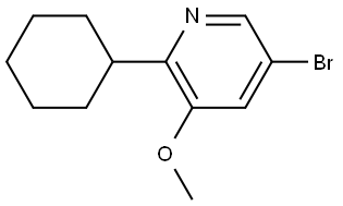 5-bromo-2-cyclohexyl-3-methoxypyridine Structure