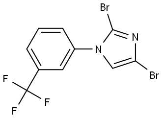 2,4-dibromo-1-(3-(trifluoromethyl)phenyl)-1H-imidazole 구조식 이미지