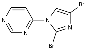 4-(2,4-dibromo-1H-imidazol-1-yl)pyrimidine 구조식 이미지