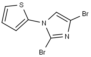 2,4-dibromo-1-(thiophen-2-yl)-1H-imidazole Structure