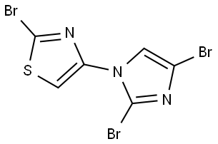 2-bromo-4-(2,4-dibromo-1H-imidazol-1-yl)thiazole Structure