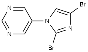 5-(2,4-dibromo-1H-imidazol-1-yl)pyrimidine Structure