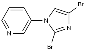 3-(2,4-dibromo-1H-imidazol-1-yl)pyridine Structure