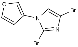 2,4-dibromo-1-(furan-3-yl)-1H-imidazole Structure