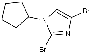 2,4-dibromo-1-cyclopentyl-1H-imidazole Structure