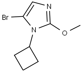 5-bromo-1-cyclobutyl-2-methoxy-1H-imidazole Structure