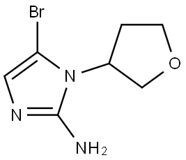 5-bromo-1-(tetrahydrofuran-3-yl)-1H-imidazol-2-amine Structure