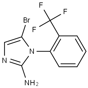 5-bromo-1-(2-(trifluoromethyl)phenyl)-1H-imidazol-2-amine Structure