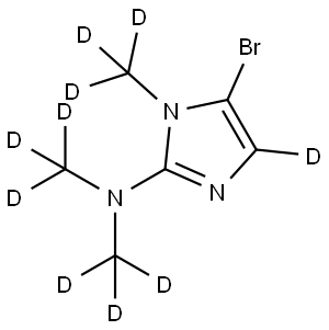 5-bromo-N,N,1-tris(methyl-d3)-1H-imidazol-2-amine-4-d Structure