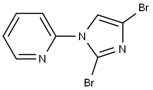 2-(2,4-dibromo-1H-imidazol-1-yl)pyridine 구조식 이미지