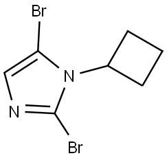 2,5-dibromo-1-cyclobutyl-1H-imidazole Structure