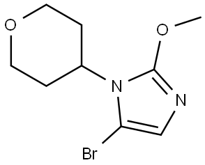 5-bromo-2-methoxy-1-(tetrahydro-2H-pyran-4-yl)-1H-imidazole Structure