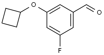 3-cyclobutoxy-5-fluorobenzaldehyde Structure