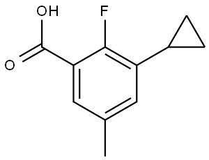 3-Cyclopropyl-2-fluoro-5-methylbenzoic acid Structure