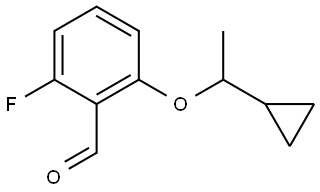 2-(1-Cyclopropylethoxy)-6-fluorobenzaldehyde Structure