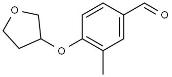 3-Methyl-4-[(tetrahydro-3-furanyl)oxy]benzaldehyde Structure