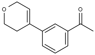 1-[3-(3,6-Dihydro-2H-pyran-4-yl)phenyl]ethanone Structure