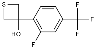 3-[2-Fluoro-4-(trifluoromethyl)phenyl]-3-thietanol Structure