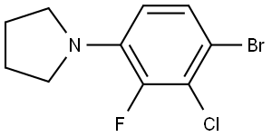 1-(4-bromo-3-chloro-2-fluorophenyl)pyrrolidine Structure