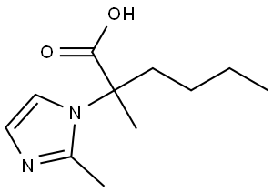 2-methyl-2-(2-methyl-1H-imidazol-1-yl)hexanoic acid Structure