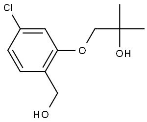 4-Chloro-2-(2-hydroxy-2-methylpropoxy)benzenemethanol Structure