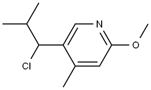 5-(1-Chloro-2-methylpropyl)-2-methoxy-4-methylpyridine Structure