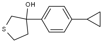 3-(4-Cyclopropylphenyl)tetrahydrothiophene-3-ol Structure