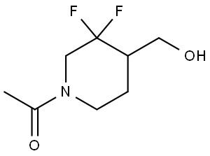 Ethanone, 1-[3,3-difluoro-4-(hydroxymethyl)-1-piperidinyl]- 구조식 이미지