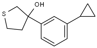 3-(3-Cyclopropylphenyl)tetrahydrothiophene-3-ol Structure