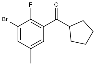 (3-Bromo-2-fluoro-5-methylphenyl)cyclopentylmethanone Structure