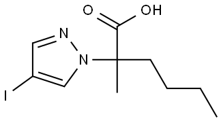 2-(4-iodo-1H-pyrazol-1-yl)-2-methylhexanoic acid 구조식 이미지
