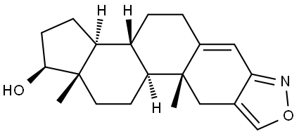 Androst-4-eno[3,2-c]isoxazol-17-ol, (17β)- Structure