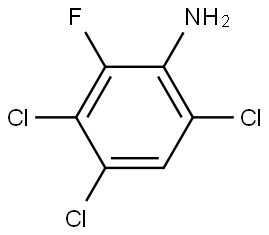 Benzenamine, 3,4,6-trichloro-2-fluoro- Structure