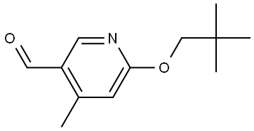 6-(2,2-Dimethylpropoxy)-4-methyl-3-pyridinecarboxaldehyde Structure