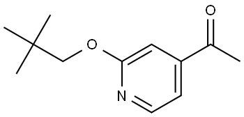 1-[2-(2,2-Dimethylpropoxy)-4-pyridinyl]ethanone Structure