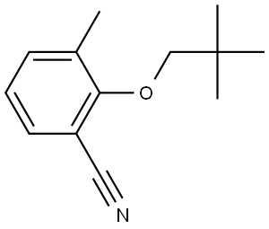 2-(2,2-Dimethylpropoxy)-3-methylbenzonitrile Structure