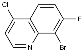 8-bromo-4-chloro-7-fluoroquinoline Structure